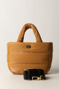 Elisabetta Franchi Bambina Borsa a Mano In Nylon ImbottitaBRONZE