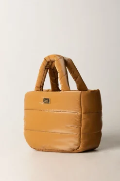 Elisabetta Franchi Bambina Borsa a Mano In Nylon ImbottitaBRONZE
