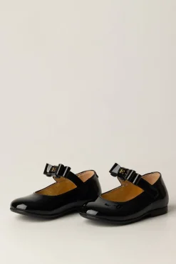 Elisabetta Franchi Bambina Ballerine Lucide con FiocchettoNERO