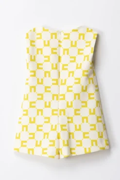 Elisabetta Franchi Bambina Tuta Corta Stampa Logo CubicaBUTTER/CEDAR