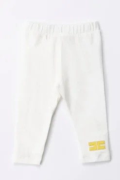 Elisabetta Franchi Bambina Completo Body e Leggings con Ricamo LogoIVORY/CEDAR
