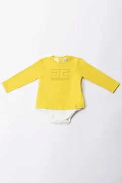 Elisabetta Franchi Bambina Completo Body e Leggings con Ricamo LogoIVORY/CEDAR