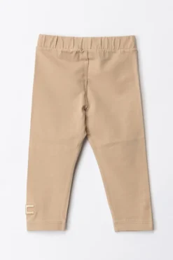 Elisabetta Franchi Bambina Leggings con Logo Cc RicamatoSAND
