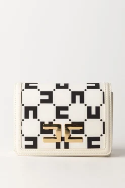 Elisabetta Franchi Bambina Mini Tracolla con LogoBUTTER/BLACK