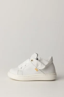 Elisabetta Franchi Bambina Sneakers Chiusura Zip e BottoncinoWHITE
