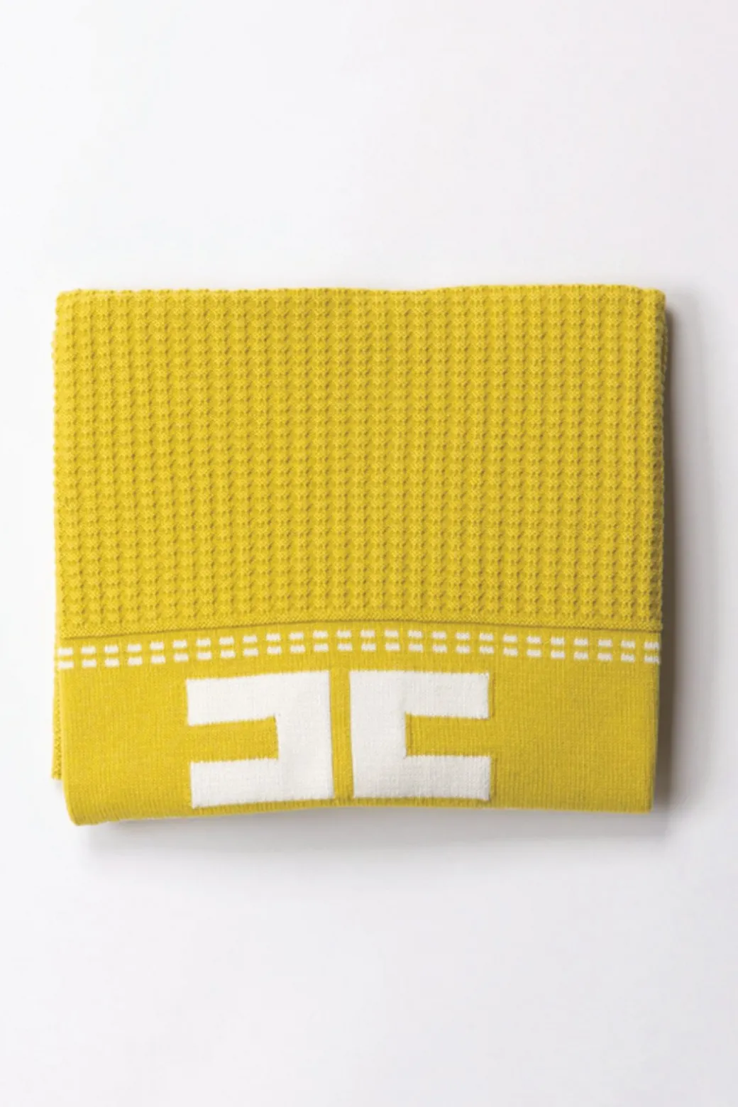 Elisabetta Franchi Bambina Coperta Tricot con LogoCEDAR/IVORY