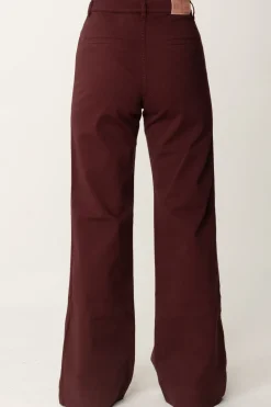 Elisabetta Franchi Bambina Pantalone Gamba Dritta con Placca LogoROUGE NOIR