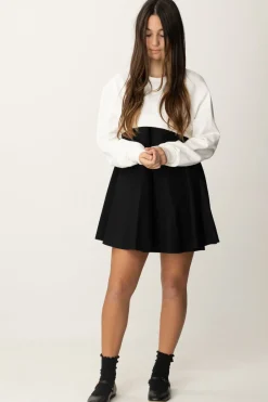 Elisabetta Franchi Bambina Abito In Lana con Felpa CropNERO/AVORIO-NERO