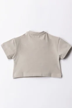 Elisabetta Franchi Bambina T-shirt con Ricamo Lettering e CharmPEARL