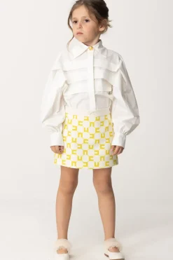 Elisabetta Franchi Bambina Camicia con PiegheLIGHT CREAM