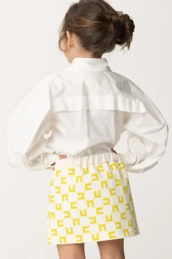 Elisabetta Franchi Bambina Camicia con PiegheLIGHT CREAM