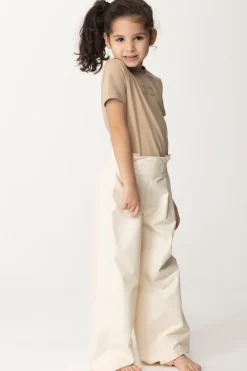 Elisabetta Franchi Bambina Pantaloni a Vita Alta con EtichettaBUTTER