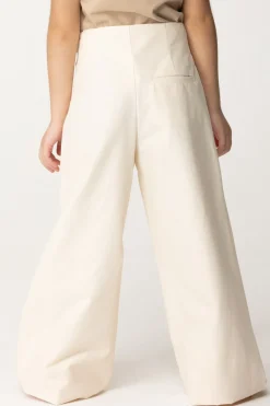 Elisabetta Franchi Bambina Pantaloni a Vita Alta con EtichettaBUTTER