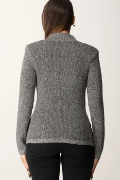 Elisabetta Franchi Blazer In Maglia con Tasche In VelaSALEPEPE