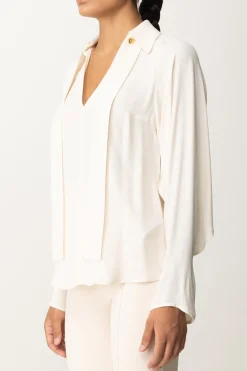 Elisabetta Franchi Blusa In Georgette con FoulardBURRO