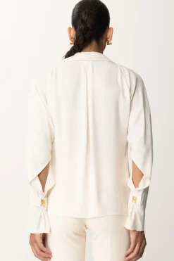 Elisabetta Franchi Blusa In Georgette con FoulardBURRO