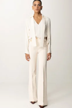 Elisabetta Franchi Blusa In Georgette con FoulardBURRO