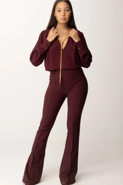 Elisabetta Franchi Blusa In Georgette con CollanaROUGE NOIR