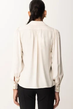 Elisabetta Franchi Blusa In Georgette con CollanaLATTICE