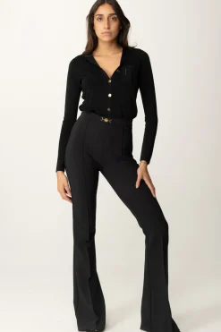 Elisabetta Franchi Body con Ricamo LogoNERO