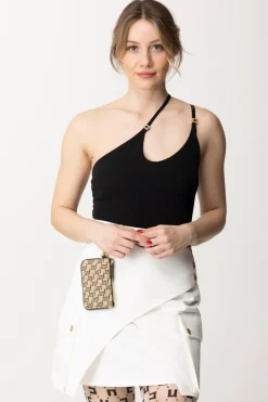 Elisabetta Franchi Body In Jersey MonospallaNERO