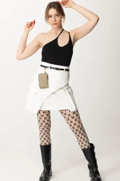 Elisabetta Franchi Body In Jersey MonospallaNERO