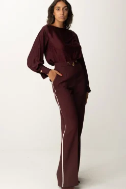 Elisabetta Franchi Body In Raso Jacquard con CollanaROUGE NOIR