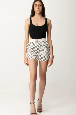 Elisabetta Franchi Body Sgambato a CostineNERO