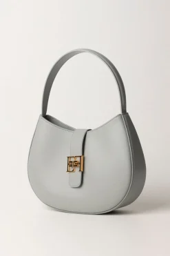 Elisabetta Franchi Borsa Hobo Grande con LogoPERLA