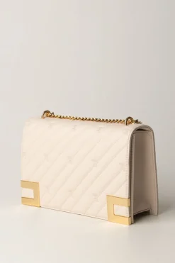 Elisabetta Franchi Borsa Trapuntata Grande con LoghiLATTICE