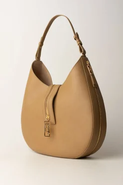 Elisabetta Franchi Borsa Hobo Grande Pelle con ZipCAMEL