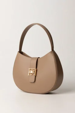 Elisabetta Franchi Borsa Hobo Grande con LogoTORTORA