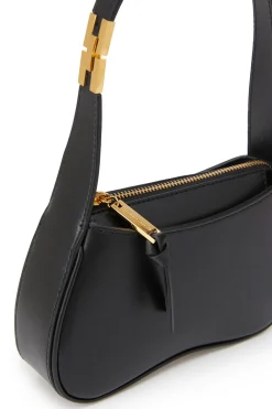 Elisabetta Franchi Borsa Hobo Mini In Nappa LucidaNERO
