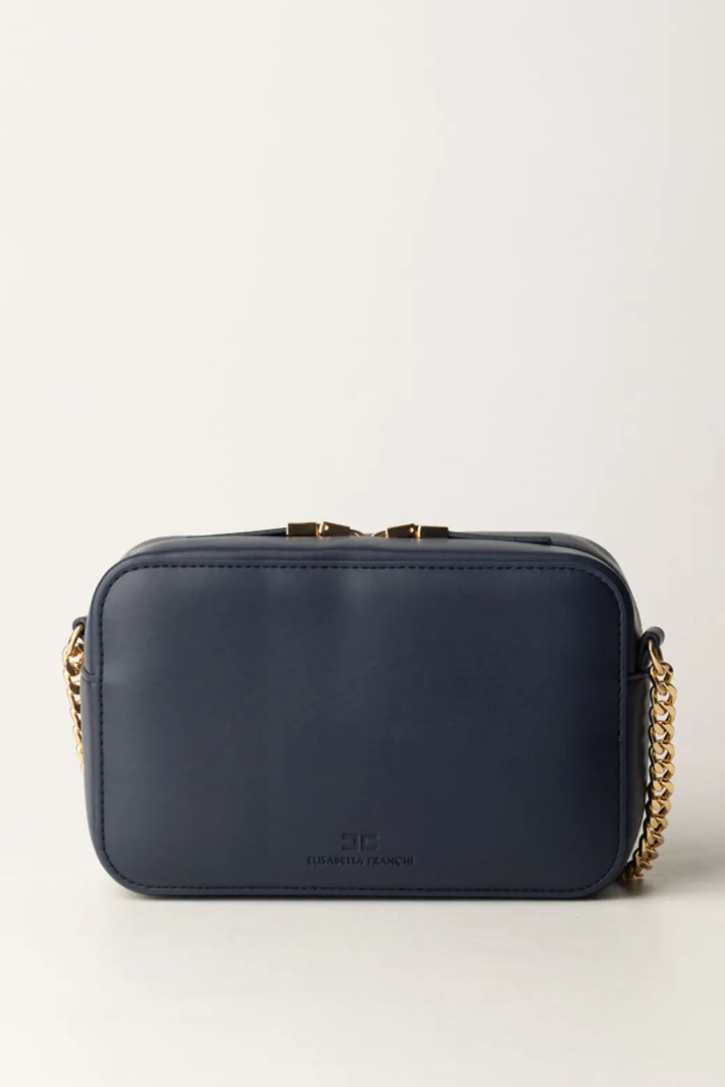 Elisabetta Franchi Borsa a Tracolla con Dettagli In MetalloNAVY