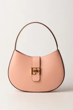 Elisabetta Franchi Borsa Hobo Grande con LogoCARNE