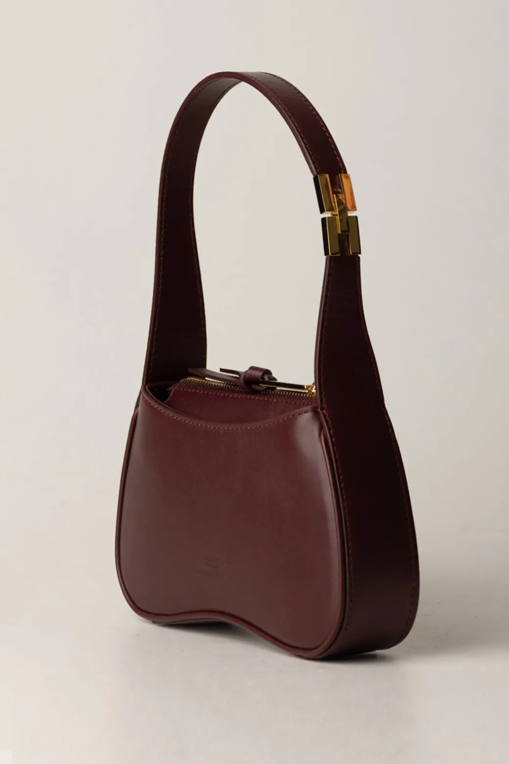 Elisabetta Franchi Borsa Hobo Mini In Nappa LucidaROUGE NOIR