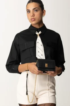 Elisabetta Franchi Borsa a Tracolla In Nappa LucidaNERO