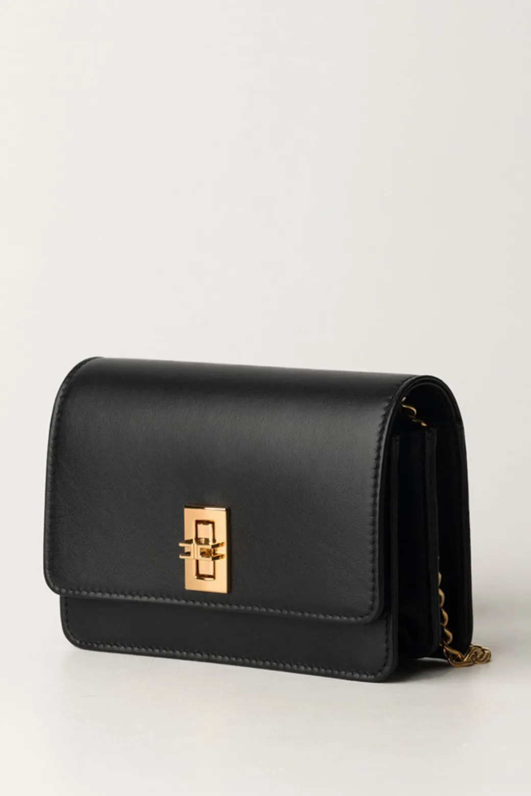 Elisabetta Franchi Borsa a Tracolla In Nappa LucidaNERO