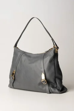 Elisabetta Franchi Borsa Hobo In Nappa LucidaSTEEL