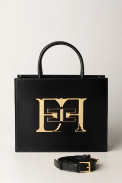 Elisabetta Franchi Borsa a Mano Media con LogoNERO