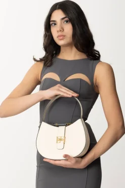 Elisabetta Franchi Borsa Hobo Grande con LogoBURRO