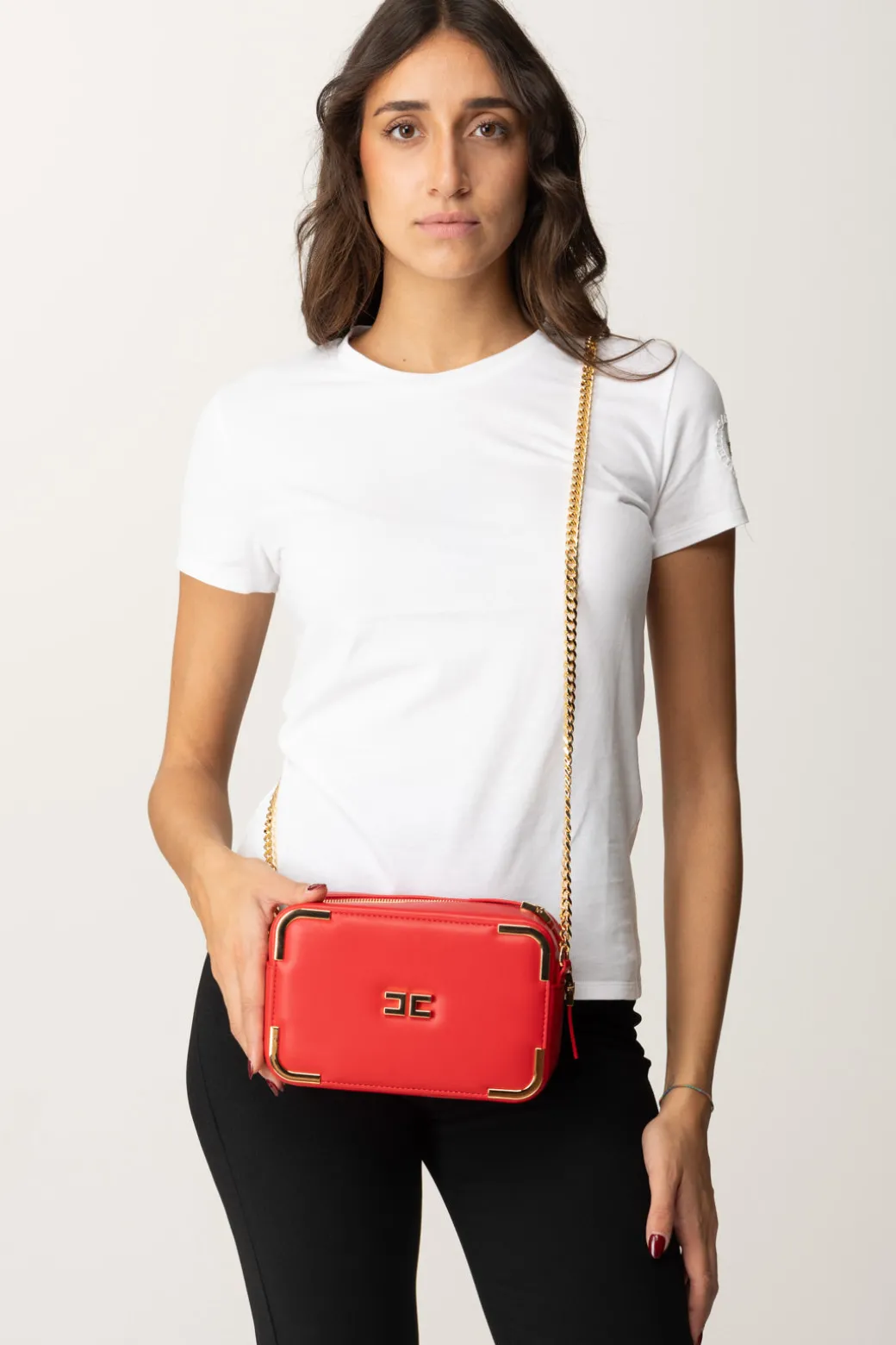 Elisabetta Franchi Borsa a Tracolla con Dettagli In MetalloRED PASSION