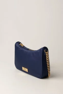 Elisabetta Franchi Borsa con Doppia Tracolla e LogoNAVY