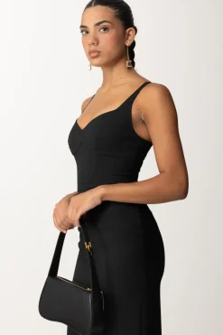 Elisabetta Franchi Borsa Hobo Media LucidaNERO