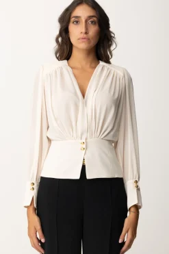 Elisabetta Franchi Camicia Morbida In Georgette con BaschinaBURRO