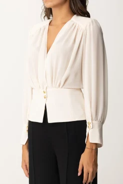 Elisabetta Franchi Camicia Morbida In Georgette con BaschinaBURRO