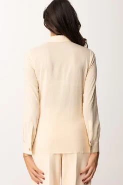 Elisabetta Franchi Camicia con Fiocchetto In SatinCREMA