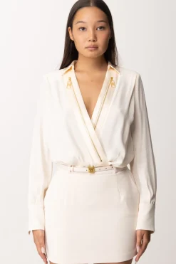 Elisabetta Franchi Camicia Body a Incrocio con ZipBURRO