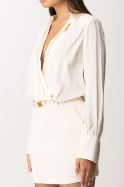 Elisabetta Franchi Camicia Body a Incrocio con ZipBURRO