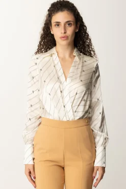 Elisabetta Franchi Camicia Body StampataBURRO/NERO